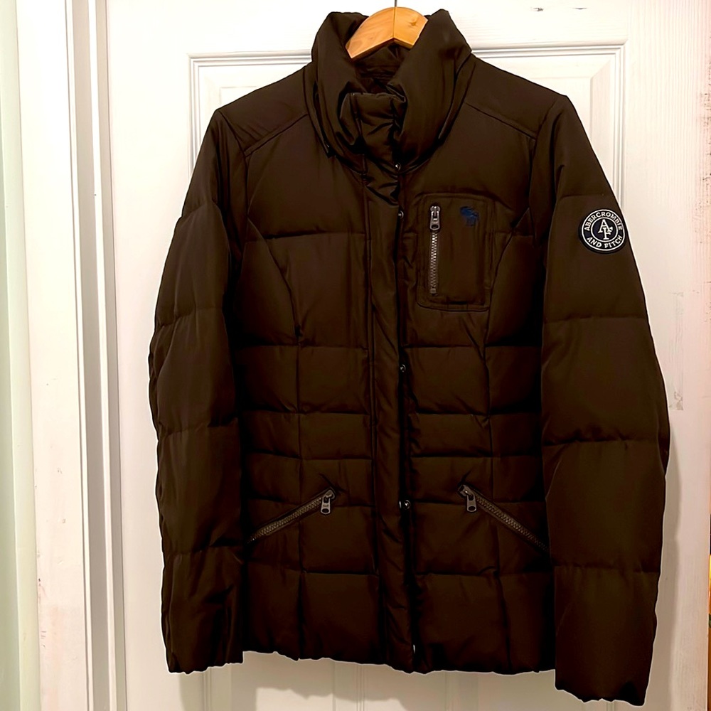 Abercrombie & Fitch Women’s Mocha Brown Puff Winter Jacket Large